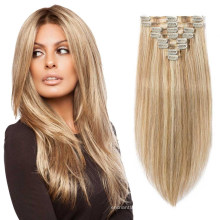 Clip in Hair Extension 100% Brazilian Virgin Human Hair Remy Grade Hair